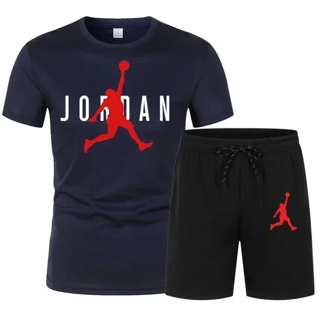 Été populaire hommes T-shirt + short costume hommes sport costume impression décontracté mode à manches courtes T-shirt ensemble hommes Joggers costume ensemble