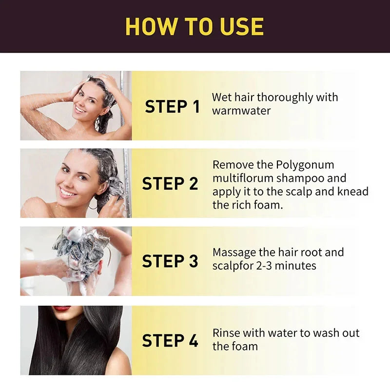 Shampoing de teinture capillaire 3 en 1 pour cheveux gris, crème de soin capillaire nourrissante de sécurité à base de plantes naturelles pour femmes et hommes