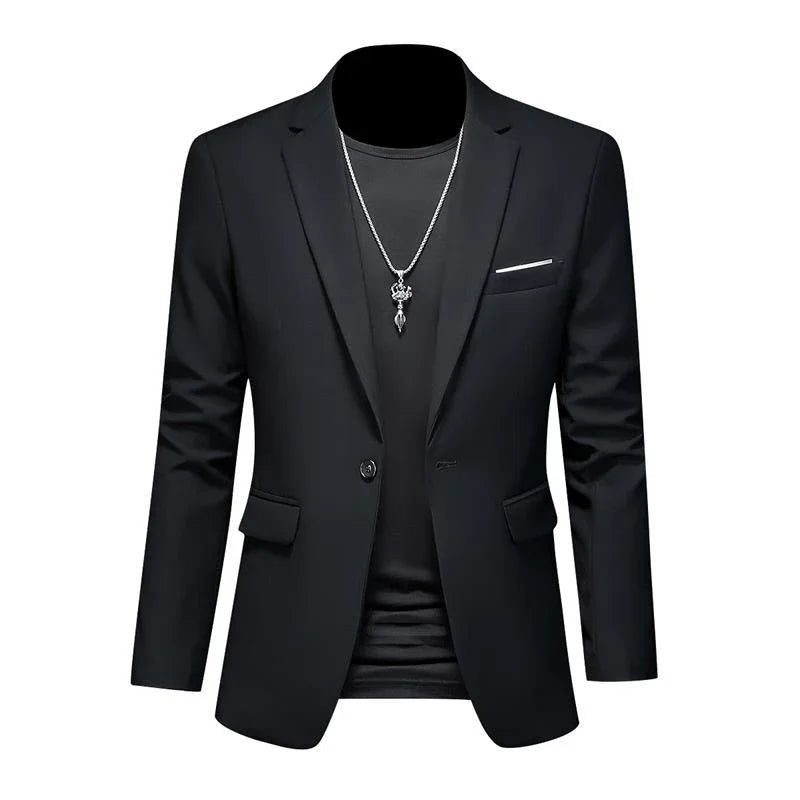 Boutique de mode couleur unie haut de gamme marque décontracté affaires hommes Blazer marié robe de mariée Blazers pour hommes costume hauts Jacke manteau