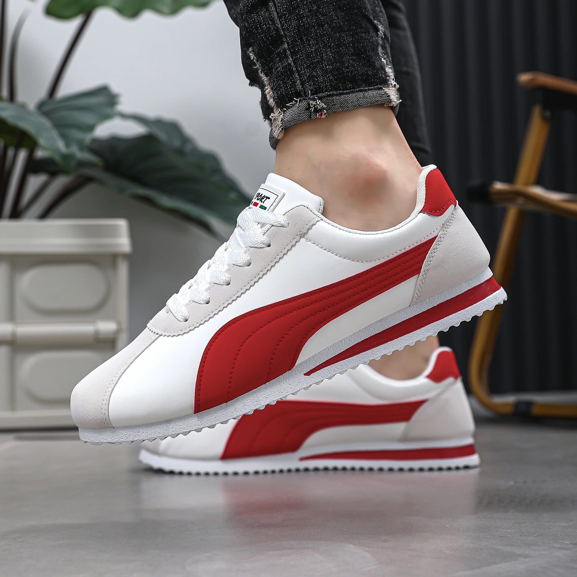 Chaussures de sport décontractées pour hommes avec semelles souples, chaussures de skate confortables et légères, chaussures de course en plein air, chaussures pour hommes