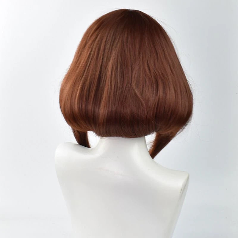 OCHACO URARAKA Cosplay cheveux courts fête habiller chapeaux moelleux perruque Anime mon héros académique rôle modélisation perruque couverture