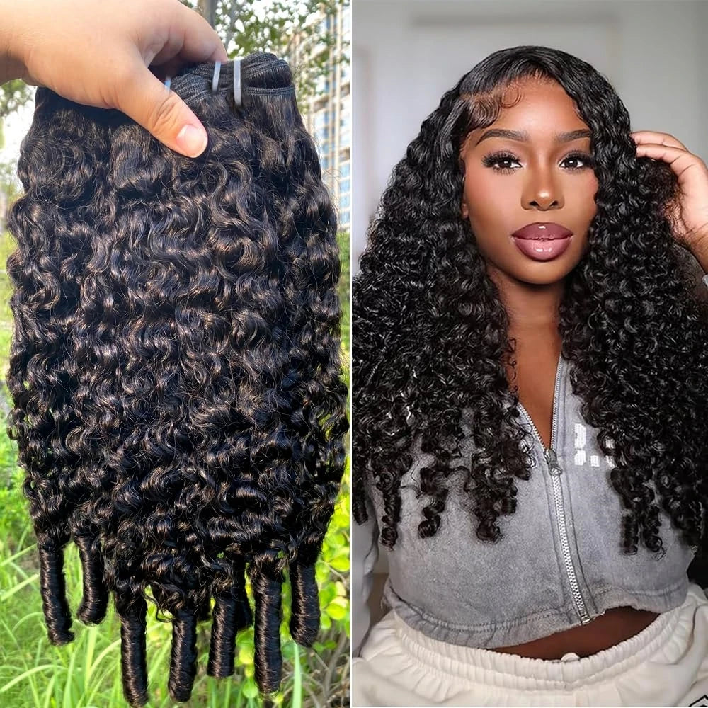 Extensions de Cheveux Bouclés Birmans Vierges Non Traités, 28-30 Pouces, 1, 3 ou 4 Paquets, avec Boucles Spirales aux Extrémités