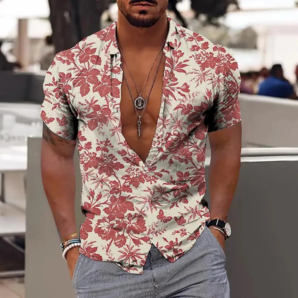 Chemise confortable pour hommes cocotier imprimé en 3D plage hawaïenne S-6XLl manches courtes haut tendance décontracté