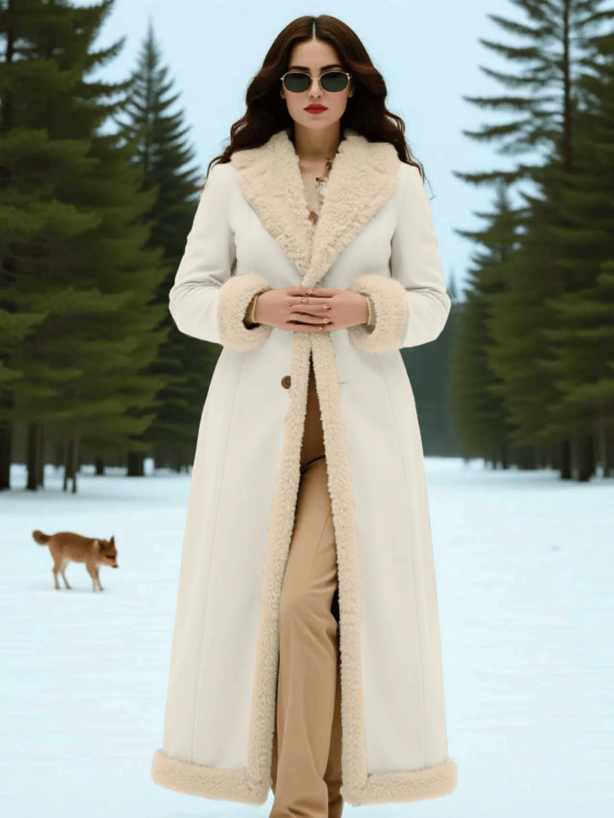 Manteau d'hiver épais et chaud pour femme, manteau rembourré doublé en peluche, rétention de la chaleur avec Silhouette de Style britannique Vintage