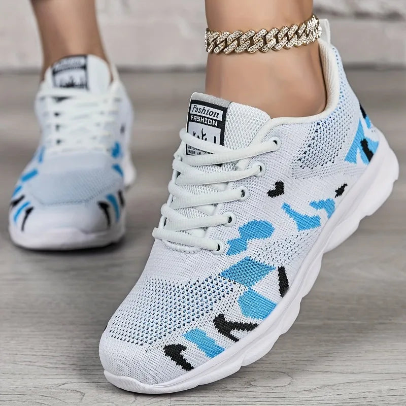 Chaussures de sport en mesh camouflage pour hommes, chaussures décontractées durables pour hommes, chaussures antidérapantes pour le tennis, la randonnée en plein air, baskets légères et plates