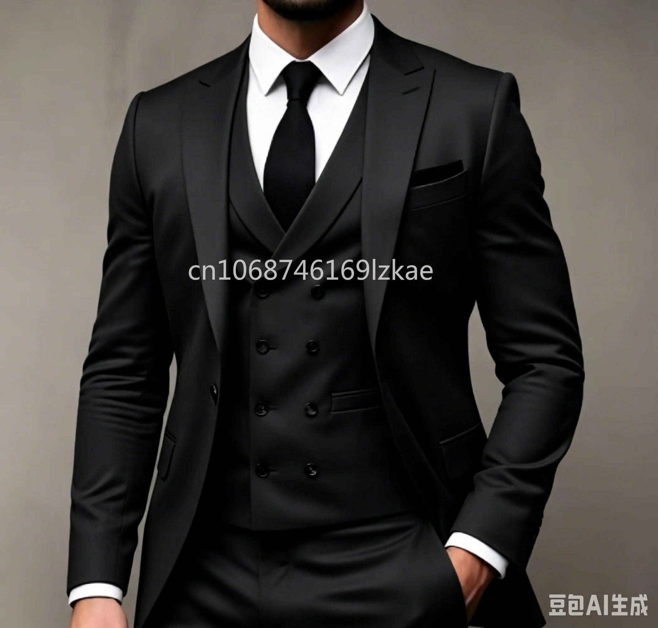 Costume 3 pièces vert costume de fête de mariage Traje Americana Hombre