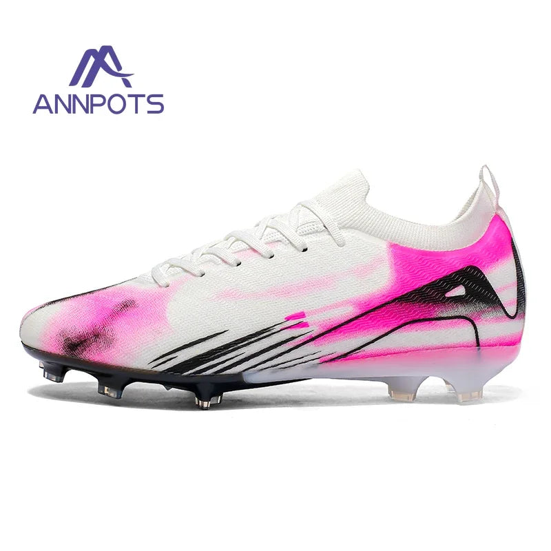 Nouvelles chaussures de Football pour hommes TF/FG vente chaude bottes de Football pour enfants en plein air anti-dérapant baskets d'entraînement chaussures de Football pour garçons