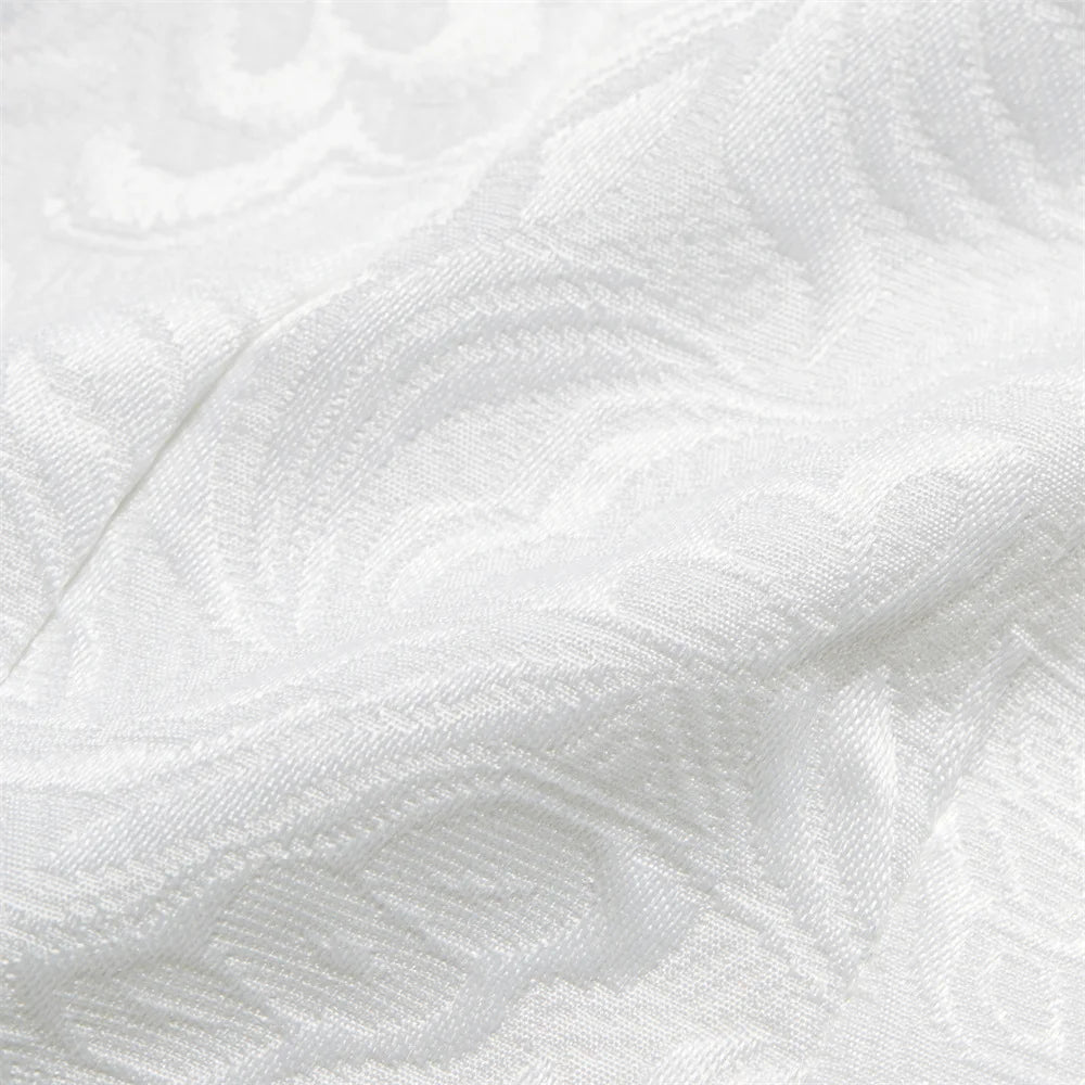 Ensemble de costume jacquard de luxe 5 pièces pour garçon, idéal pour les occasions formelles et les mariages (garçon d'honneur) - Veste, gilet, pantalon, nœud papillon et cravate - Expédition aujourd'hui