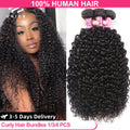 UNice Hair – lots de cheveux bouclés 100% naturels, 8-26 pouces, couleur naturelle, cheveux vierges, 1/3 pièces
