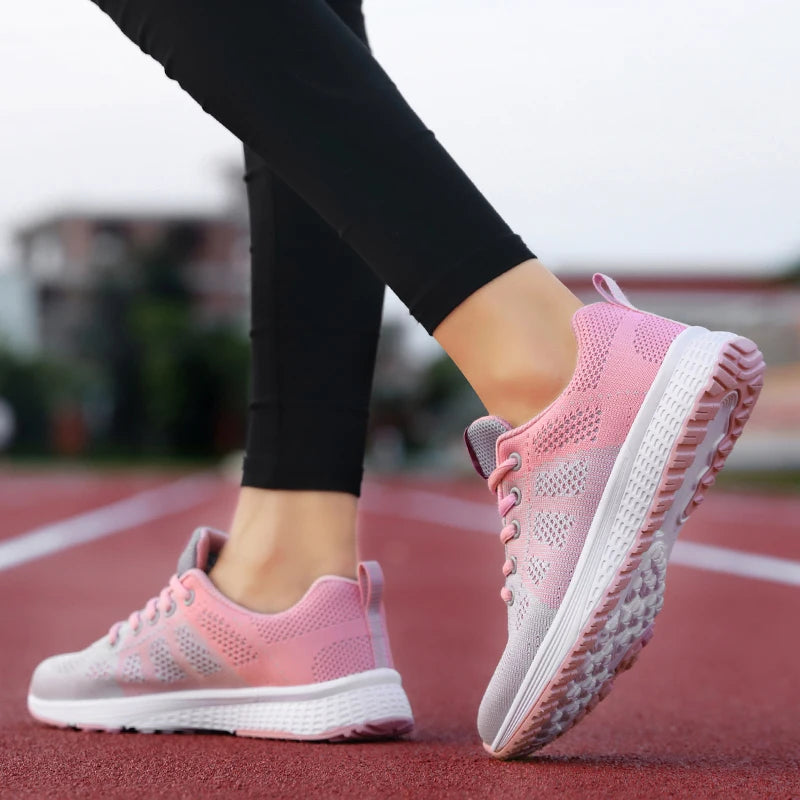 Femmes chaussures de Sport mode plate-forme baskets dames printemps été chaussures plates chaussures de course pour femmes chaussures décontractées maille Jogging Tennis