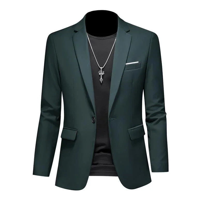 Boutique de mode couleur unie haut de gamme marque décontracté affaires hommes Blazer marié robe de mariée Blazers pour hommes costume hauts Jacke manteau