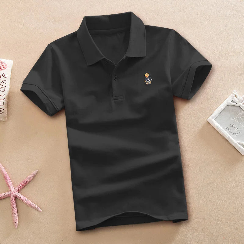 Enfants Polo T-Shirt été garçons à manches courtes t-shirts enfants vêtements mode adolescents vêtements de sport élastiques garçon fille dessin animé couverture en coton