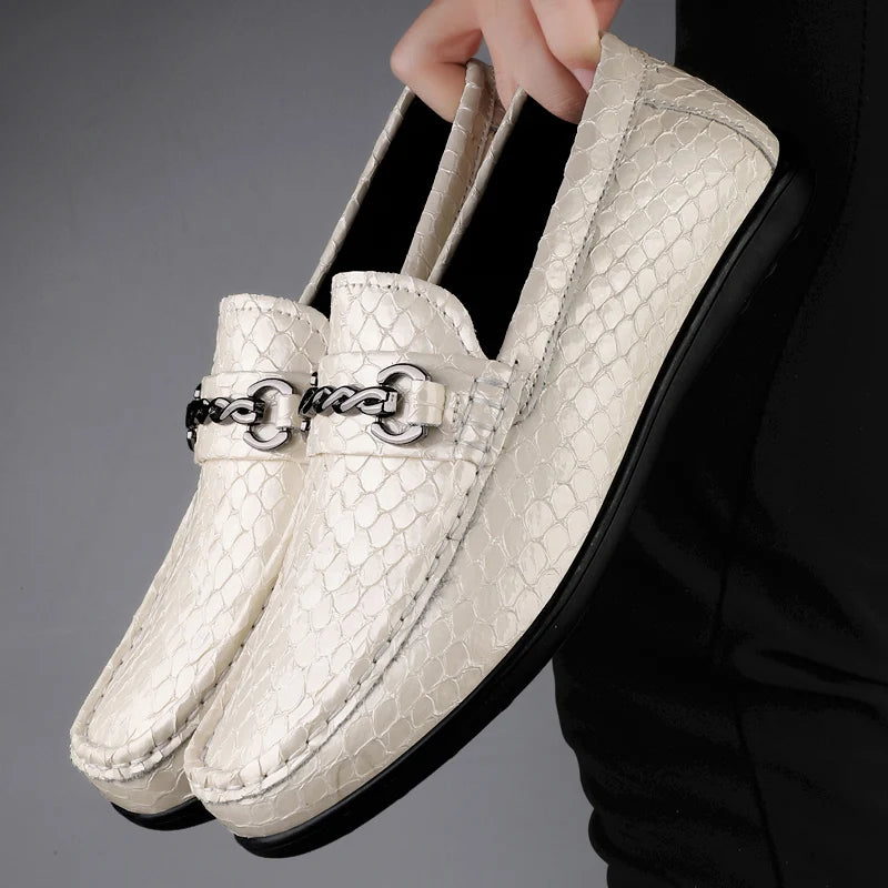 Mocassins Homme Tendance à Plateforme, Chaussures Décontractées Confortables pour Hommes, Légères, à Enfiler, Respirantes, pour la Marche et la Conduite