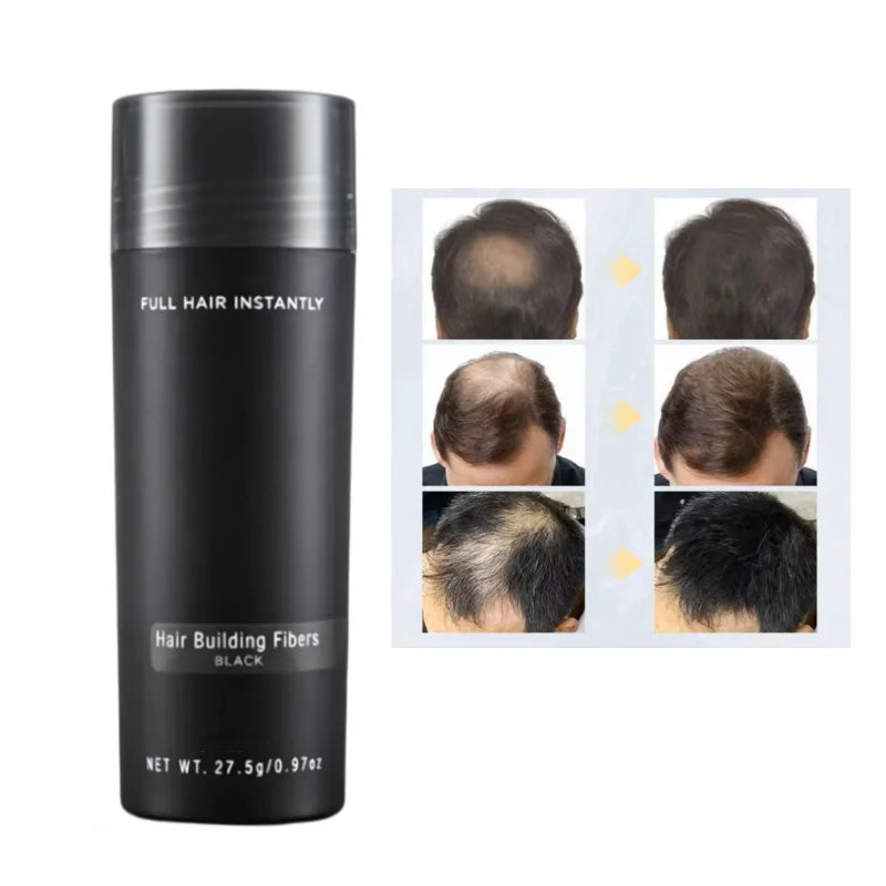 Fibres capillaires à la kératine 27,5g – Spray épaississant pour cheveux – Produits anti-chute pour femme et homme – Poudres de repousse instantanée