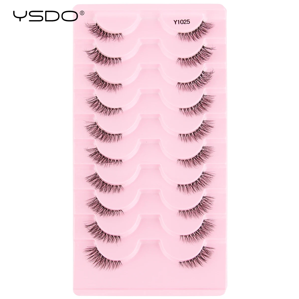 YSDO-Demi cils de chat doux, bande claire naturelle, faux cils, contaminants naturels, py, faux cils de vison 3D, outils de maquillage, 5/10 paires