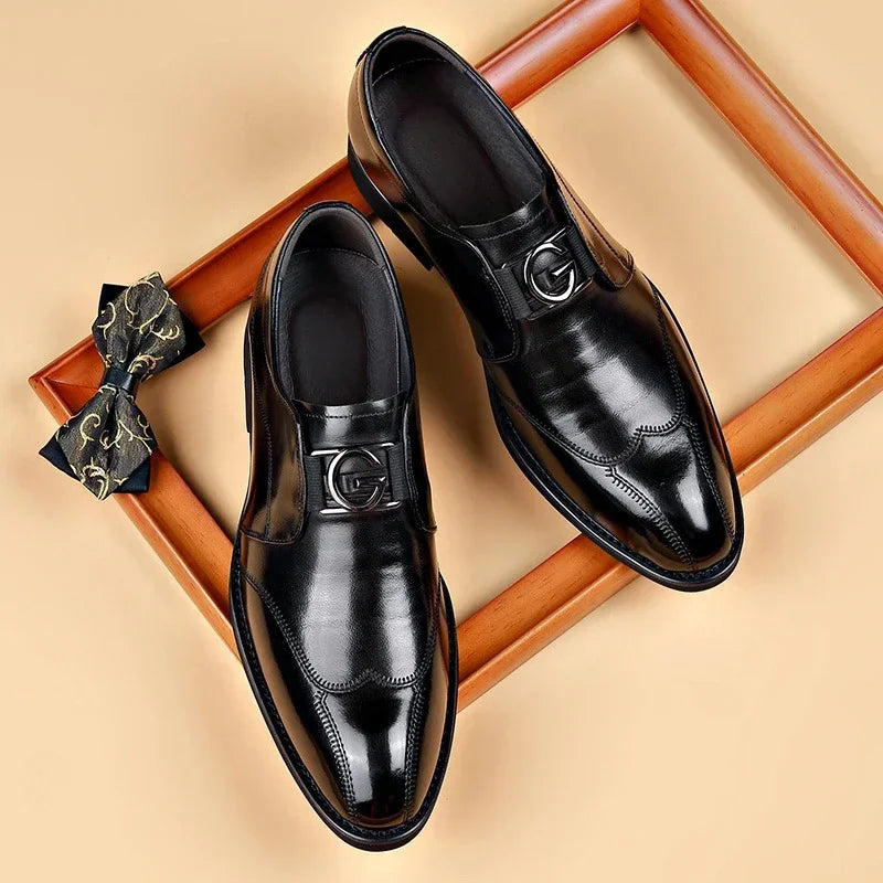Hommes d'affaires chaussures en cuir verni homme richelieu chaussures pour homme robe chaussure mocassins bout pointu mâle mocassins grande taille chaussures pour hommes