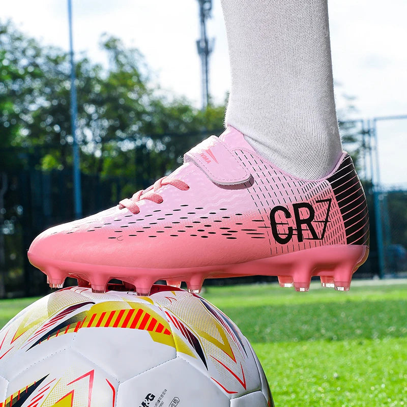 Nouvelles Chaussures de Football pour Enfants, Baskets d'Extérieur, Chaussures de Foot pour Garçons et Filles, Crampons à Scratch, Baskets de Futsal 31-39