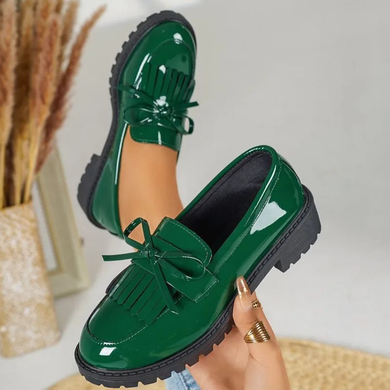 Chaussures grande taille pour femmes, mocassins à plateforme, confortables, à enfiler, chaussures de travail, chaussures décontractées, été-automne, 36-43
