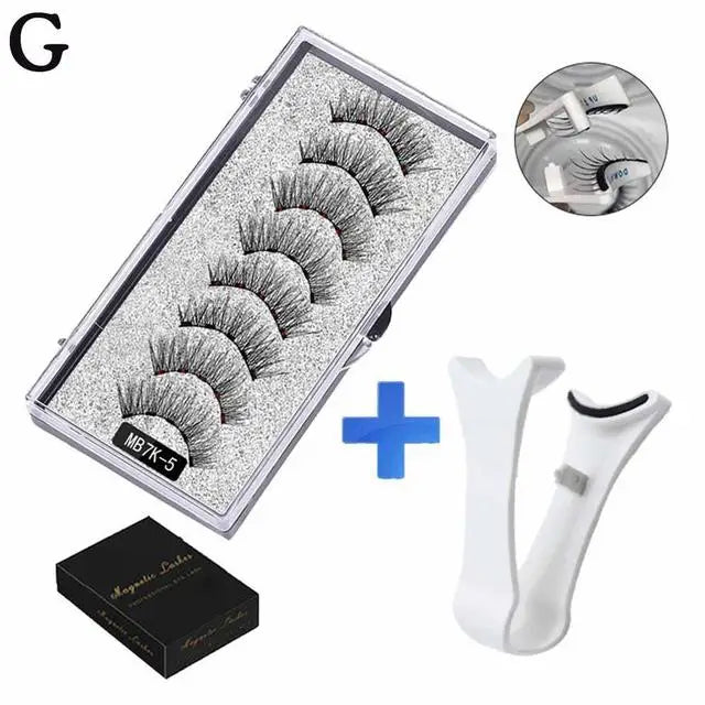 Cils magnétiques naturels 3D, avec 5 cils magnétiques, boîte d'expédition, faux cadeau fait à la main, Support réutilisable, goutte Magne T6N2
