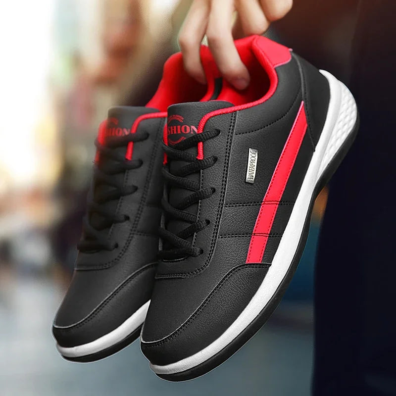 Cuir hommes chaussures baskets tendance chaussures décontractées italien respirant loisirs hommes baskets chaussures antidérapantes hommes chaussures vulcanisées