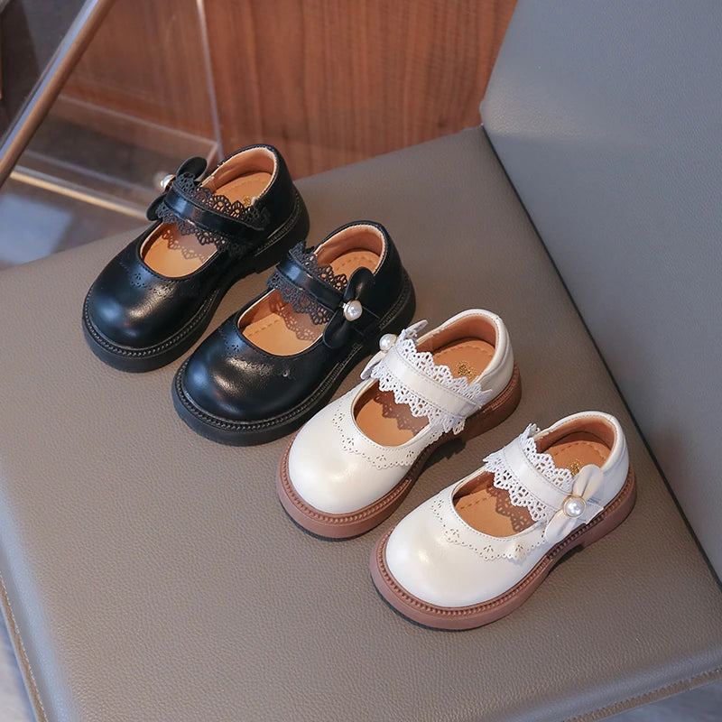 Petites chaussures en cuir pour filles, taille 23-36, chaussures simples en cuir à fond souple pour enfants, Beige, mode polyvalente, chaussures pour bébés pour enfants