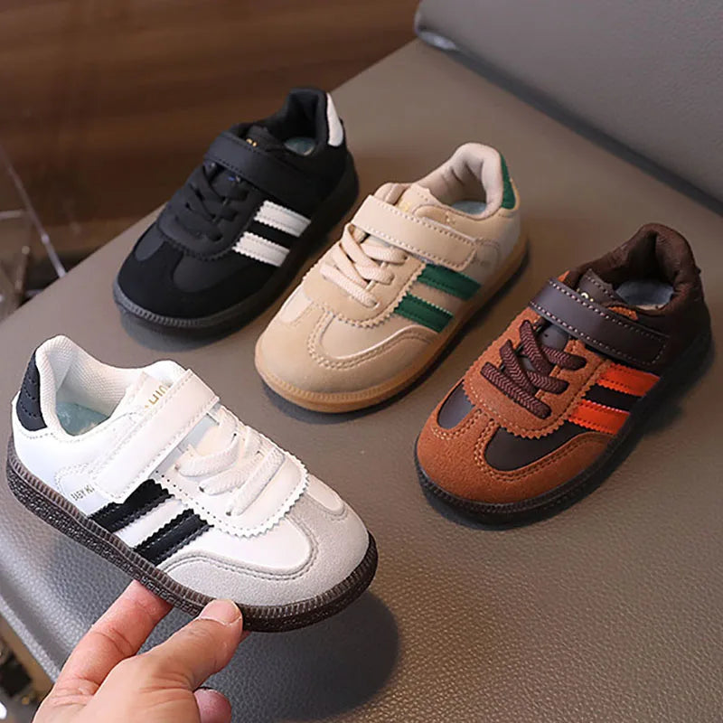 Chaussures de Sport en cuir PU pour enfants, baskets imperméables à semelles souples pour filles, chaussures ergonomiques antidérapantes pour tout-petits