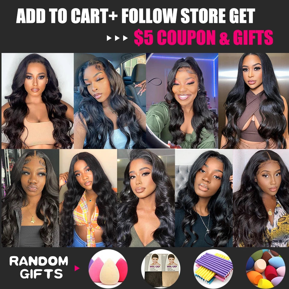 Aopusi – tissage en lot brésilien naturel Body Wave avec Closure, Extension de cheveux, lots de 3/4