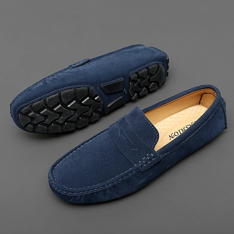 Mocassins en cuir suédé pour hommes, nouvelle mode, chaussures de marche, confortables, plates, classiques, Style Original, chaussures décontractées pour hommes