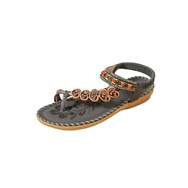 Sandales pour femmes sandales bohème en plein air semelle souple sandales de plage plate-forme légère femmes chaussures décontractées plat grande taille sandale