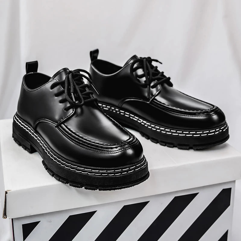 Mocassins décontractés pour hommes, chaussures habillées noires à la mode, chaussures formelles élégantes, confortables à enfiler