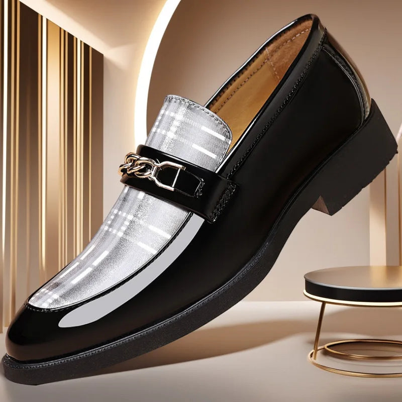 Chaussures en cuir pour hommes, chaussures habillées de style coréen, rétro, polyvalentes, confortables et décontractées