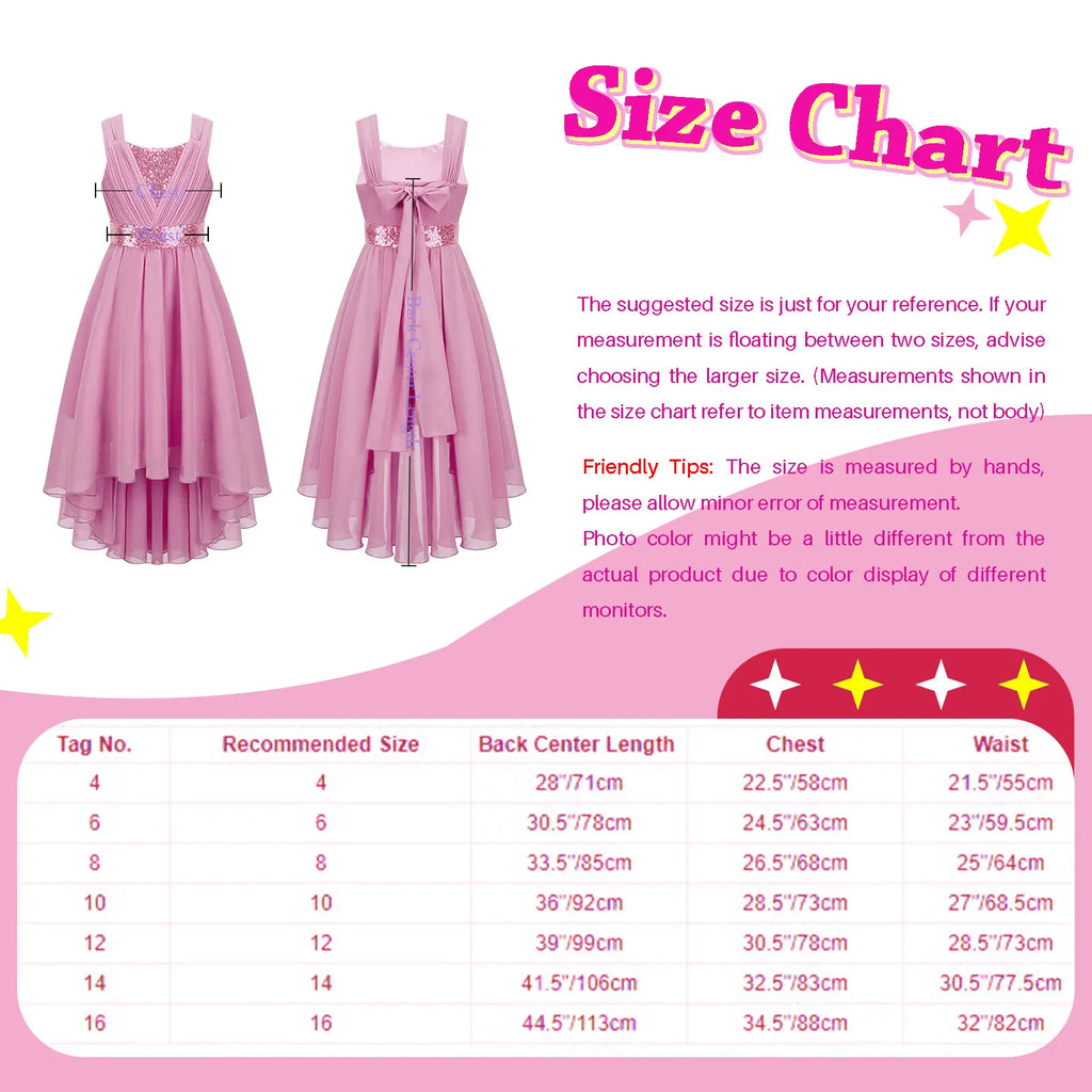 Robe de princesse à fleurs pour filles, robe formelle de demoiselle d'honneur junior, de fête de mariage, sans manches, froncée, jupe haute et basse en mousseline de soie, robes de bal