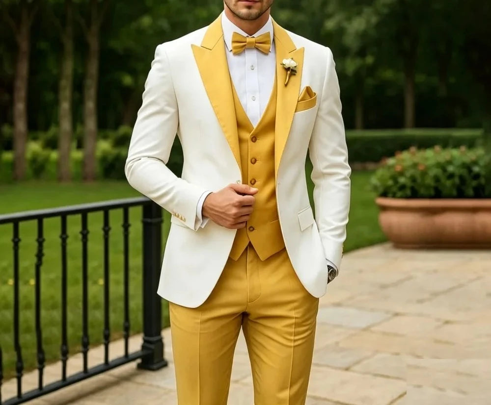 Ensemble de 3 pièces de costume de mariage vert sauge pour le marié – Blazer, gilet et pantalon élégants coupe ajustée pour bal de promo et cérémonie