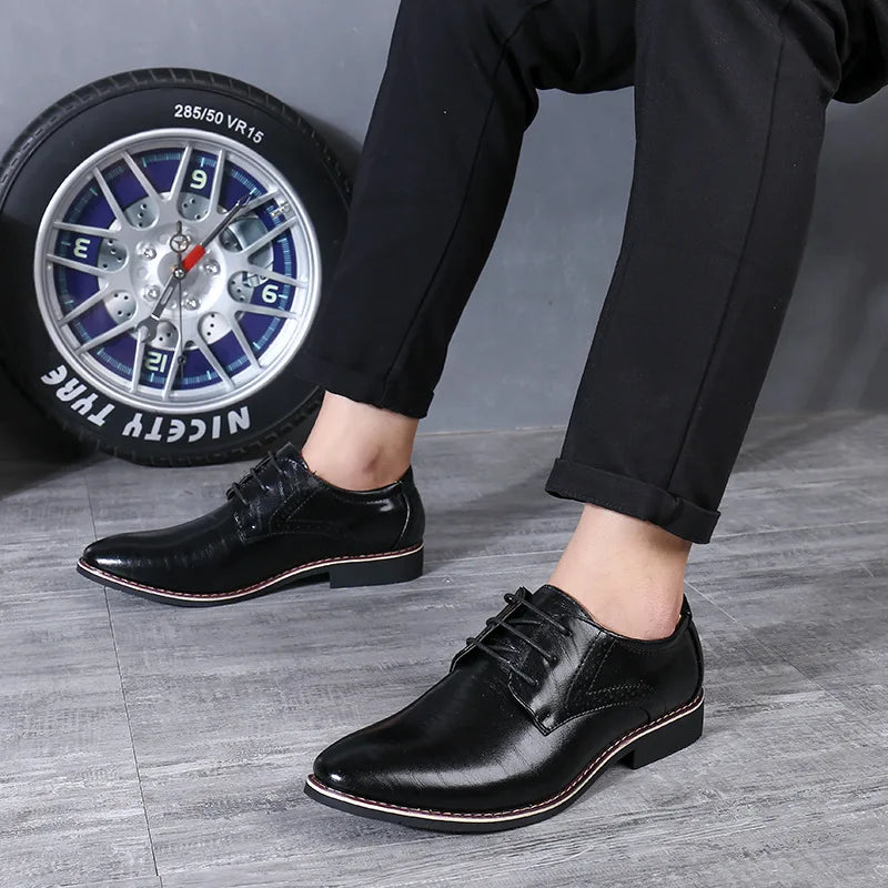 Bleu hommes Oxfords chaussures britanniques en cuir chaussures à la main confortable robe formelle chaussures plates pour homme à lacets Bullock chaussures d'affaires pour hommes