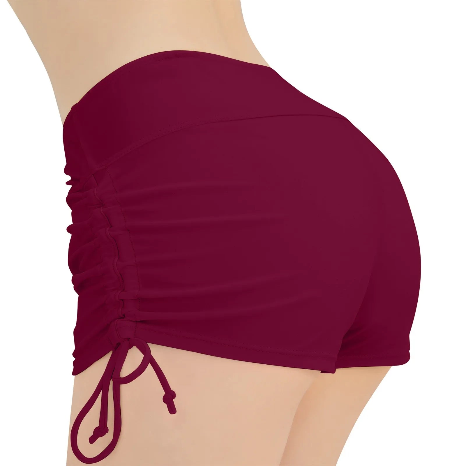 Maillot de bain pour femmes, culotte, short de plage, taille haute, côtés réglables, cordon de serrage, extensible, sport, bas Tankini