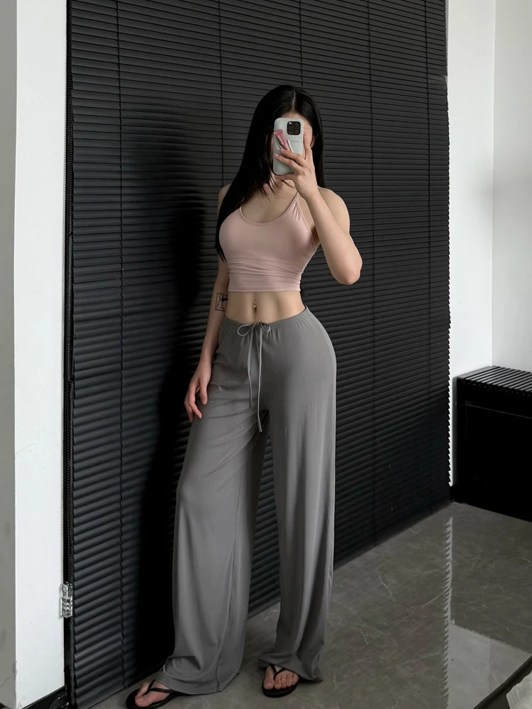 Ctenkevet-pantalon de Yoga taille haute à jambes larges pour femmes, bas de survêtement décontracté pour femmes, pantalon de survêtement Baggy droit pour l'extérieur, automne