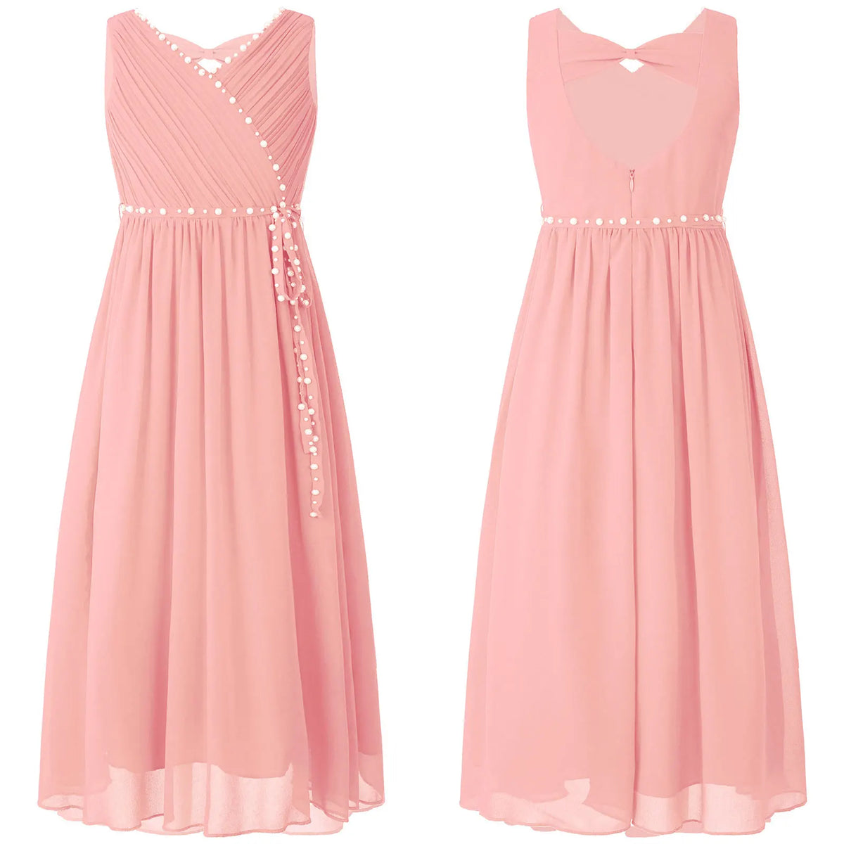 Robe à Fleurs en Mousseline de Soie pour Fille, Tenue de Mariage, Demoiselle d'Honneur, ixd'Anniversaire, Découpe, Col en V Froncé, Été