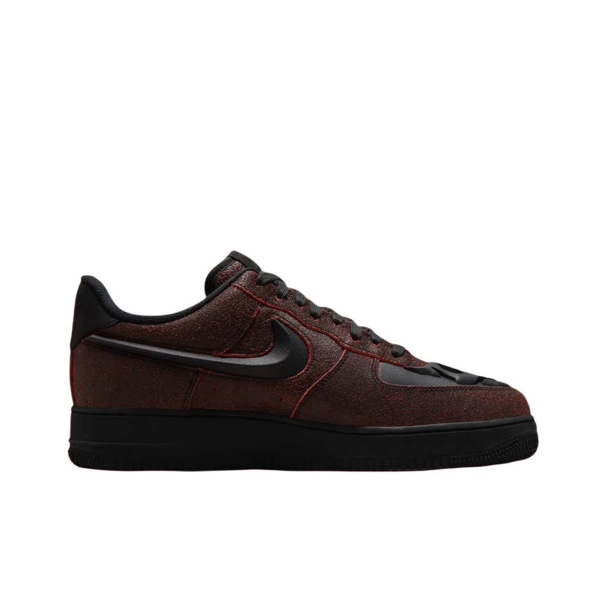 Nike Air Force 1 LOW Halloween 2024 Chaussures de skateboard basses en cuir doux et confortables unisexes bordeaux
