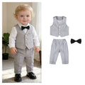 Costume de photographie pour garçons de 1 an, style britannique, beige, pour mariage, spectacle ou cérémonie, pour enfants