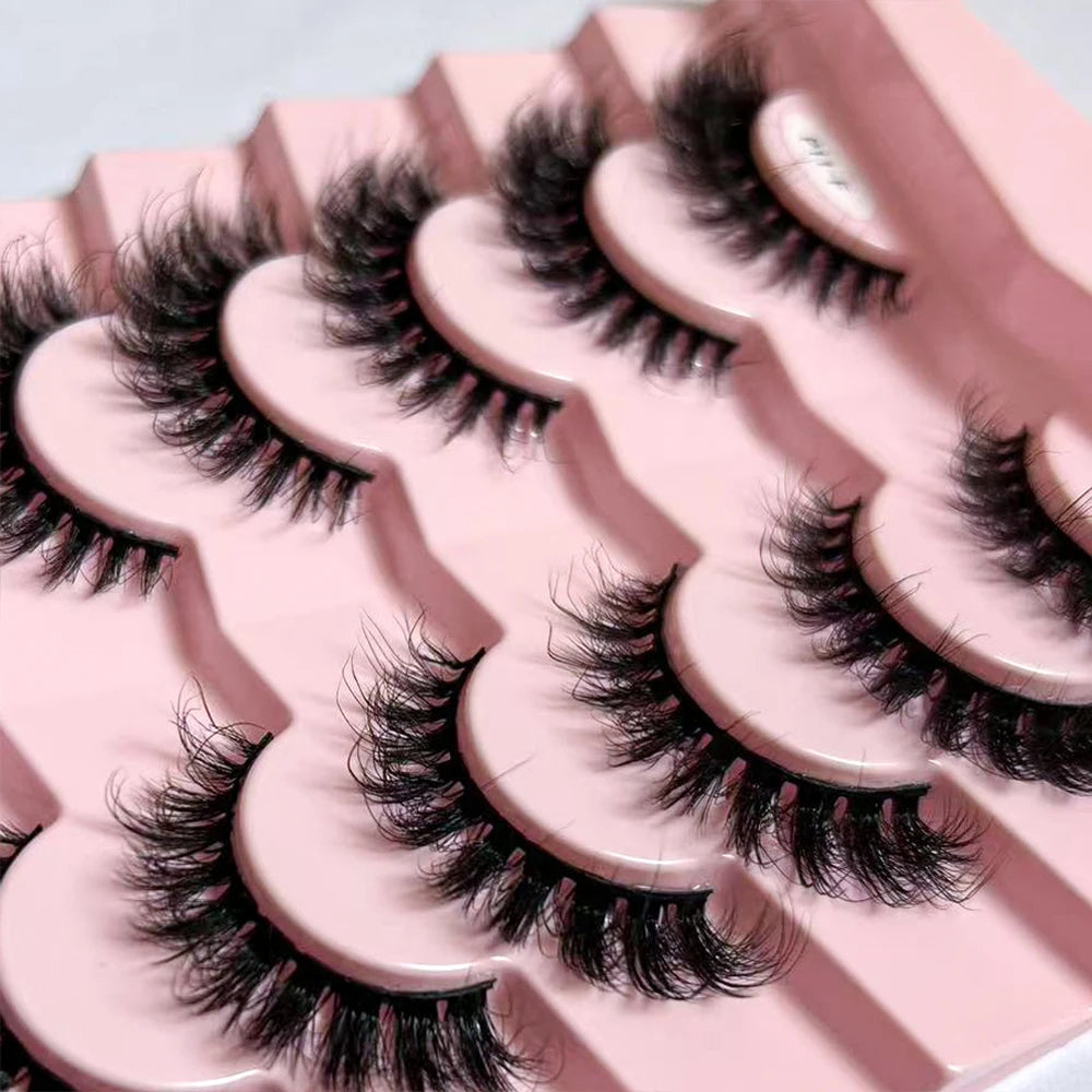 Classique 3D Volume Faux cils de vison aspect naturel moelleux Faux cils vaporeux oeil de chat cils moelleux 3D cils de vison