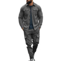 Ensemble de veste à revers de chasse tactique en polaire pour hommes, lourd américain, ample et chaud, ensemble deux pièces