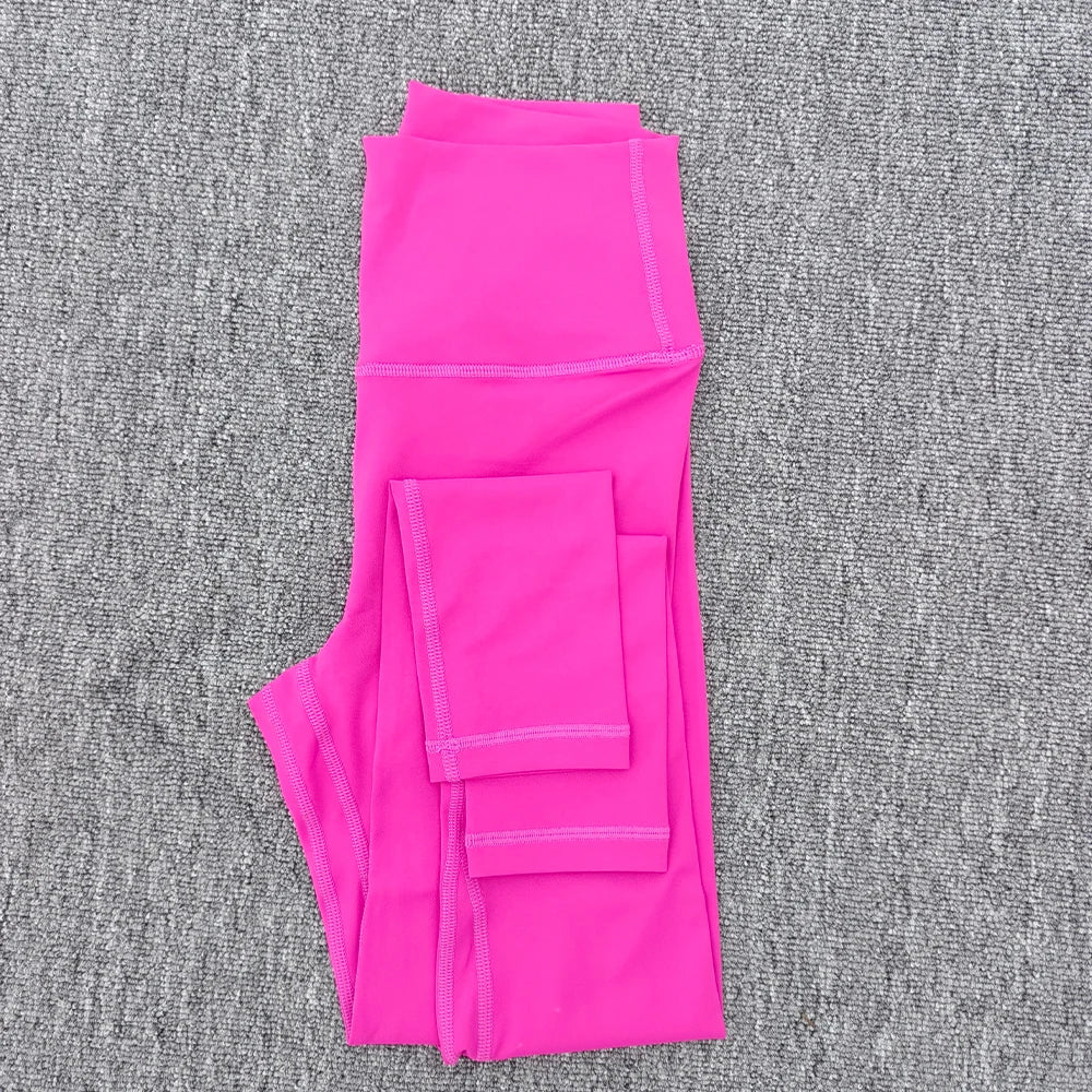 Legging de Yoga taille haute pour femmes, couleur unie, grande taille, pantalon de Sport, entraînement complet, jogging25, poche interne athlétique douce, 2.0