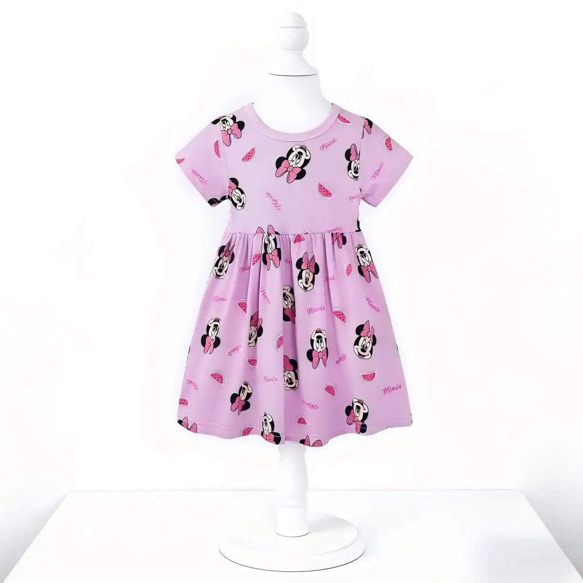Robe d'été à manches courtes pour filles, style princesse Minnie, robe décontractée pour enfants de 2 à 6 ans, version bébé