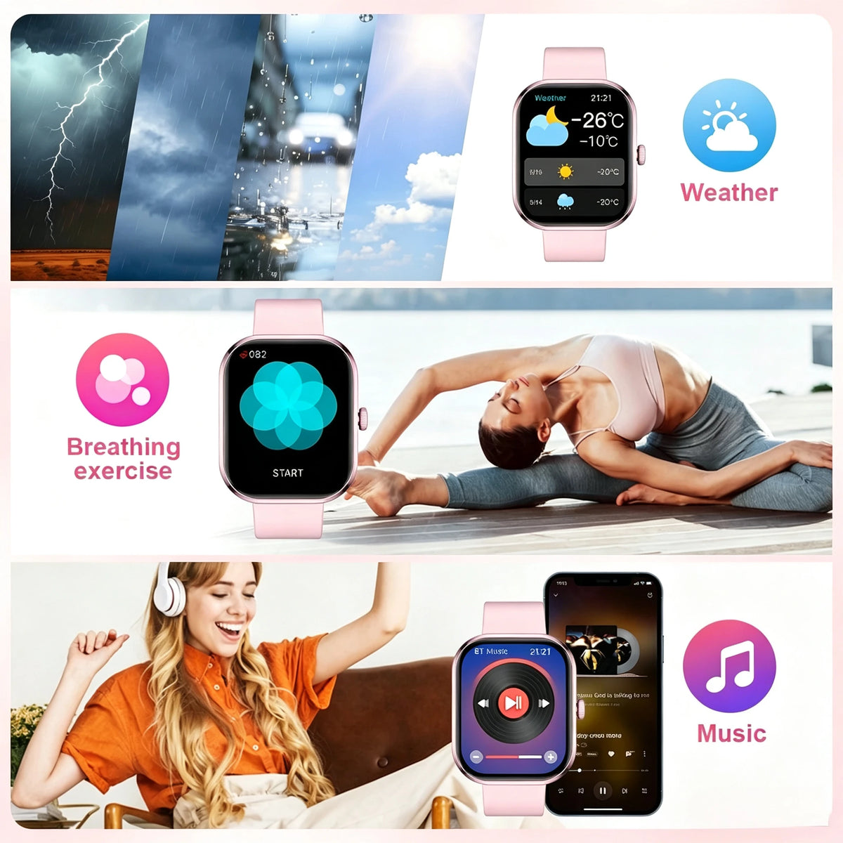 Montres intelligentes pour femmes, nouvelle mode, appels Bluetooth, écran tactile complet, étanche, moniteur d'activité physique, montres intelligentes pour hommes