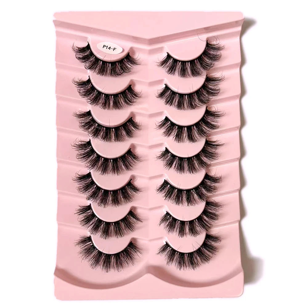 Classique 3D Volume Faux cils de vison aspect naturel moelleux Faux cils vaporeux oeil de chat cils moelleux 3D cils de vison