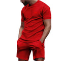 Nouveau été hommes décontracté shorts à manches courtes 2 pièces ville rue mode T-shirt shorts costume hommes cool course offre spéciale