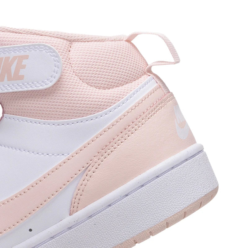 Chaussures Nike pour femmes, chaussures pour grands enfants, baskets Court Borough, chaussures décontractées à la mode, baskets mi-hautes à velcro Cd7782-122