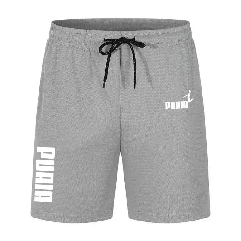 Shorts d'été 2026 pour hommes – Nouveaux shorts de sport décontractés en polyester respirant avec cordon élastique pour le basketball et la course à pied