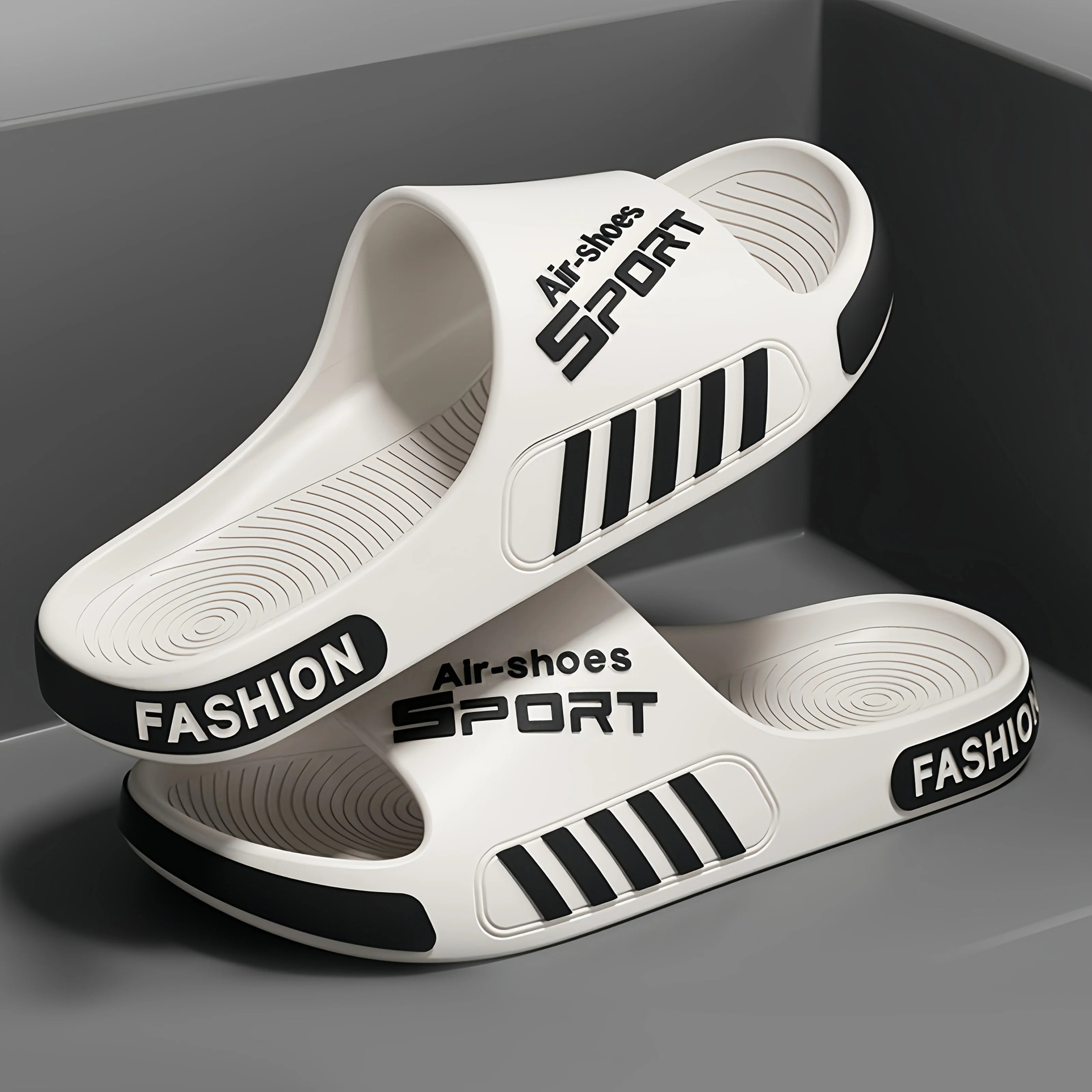 Pantoufles d'extérieur de Style Sport pour hommes, antidérapantes, légères, pour la maison et la plage, chaussures confortables pour usage extérieur