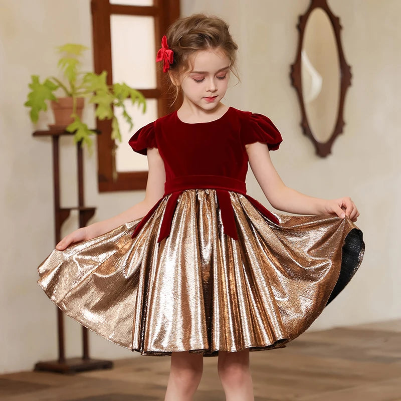 Tween Girl – robe de soirée de luxe pour bal de promo, vêtements fantaisie pour enfants, vêtements de spectacle de Concert de mariage, Costume de carnaval de princesse française pour enfants